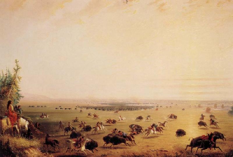 Miller, Alfred Jacob Surround of Buffalo by Indians